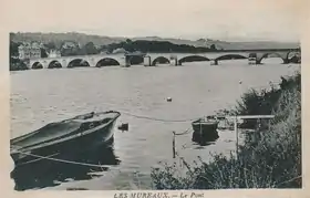 Le grand pont de Meulan avant 1940.