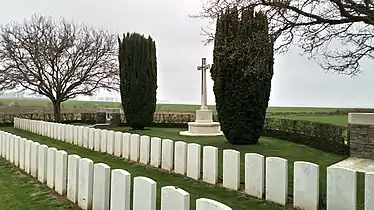 Le cimetière militaire Stump Road.