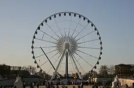 Le modèle en fonction de 2009 à 2015 vu depuis le jardin des Tuileries en novembre 2009.