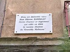 Plaque dédiée à Jean-Étienne Dardelet
