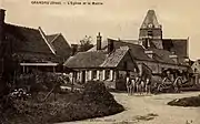 La mairie t l'église avant 1914.