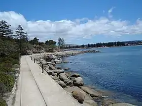 Granite Island. La promenade pour les tramways tirés par des chevaux.