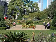 Un jardin dans Grant Park.