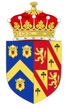 Vision d'artiste du blason du comte de Grantham.