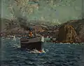 Steamer leaving Avalon, Catalina Island (1920)