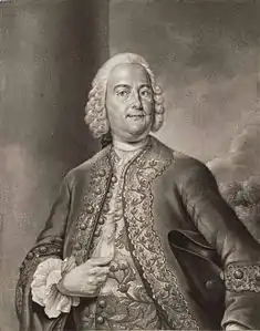 Portrait de Carl Heinrich Graun, d'après Andreas Møller (1752, Herzog August Bibliothek).