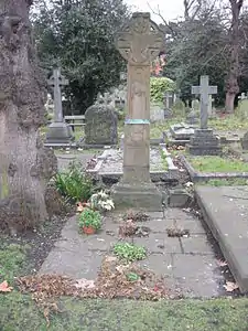Tombe d'Emmeline Pankhurst dans le cimetière Brompton (Londres).