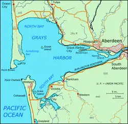 Carte de Grays Harbor.