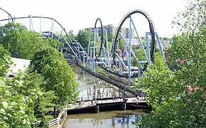 Descente, looping vertical et Immelman.