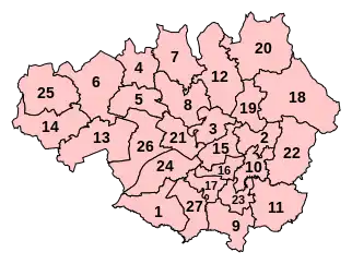 Current parliamentary constituencies in Greater Manchester