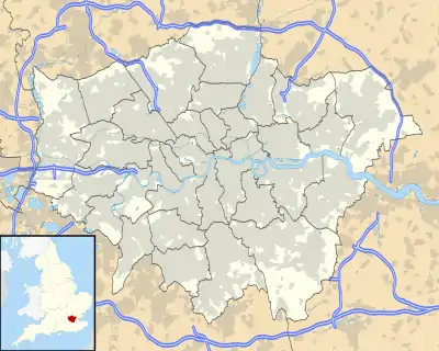 Localisation sur la carte du Grand Londres
