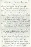texte manuscrit de 1820, strophes 1 et 2