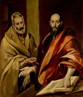 Saint Pierre et saint Paul, El Greco, XVIe siècle, Musée de l'Ermitage, Russie.