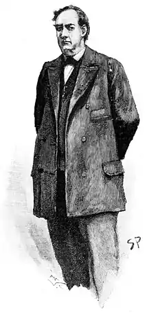 Mycroft Holmes dessiné par Sidney Paget pour le Strand Magazine