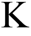 Kappa grec majuscule moderne