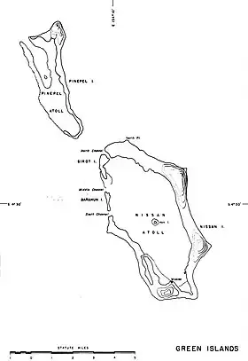 Carte montrant l'île de Baharun.