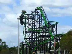 Green Lantern Coaster à Warner Bros. Movie World Australia