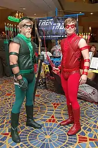 Cosplay de Green Arrow et Red Arrow au Comic-Con de 2008