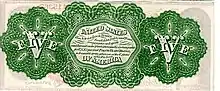 Billet de banque de couleur verte