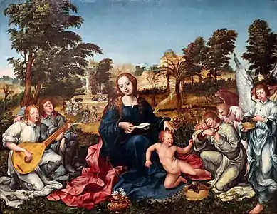 La Vierge à l'Enfant avec les anges (1539), MNAA, inv. 30 Pint.