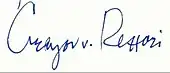 signature de Gregor von Rezzori