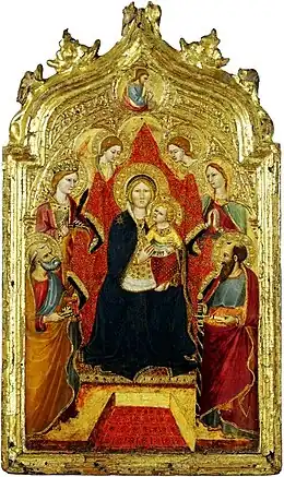 La Vierge sur le trône, Gregorio di Cecco