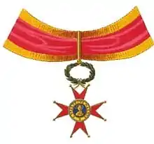 Cravate de commandeur de l'ordre de Saint-Grégoire-le-Grand.