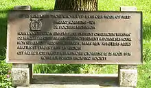 Mémorial au Docteur Michallon, médecin dans un maquis du Grésivaudan, Grenoble (offert par la Royal Air Force)