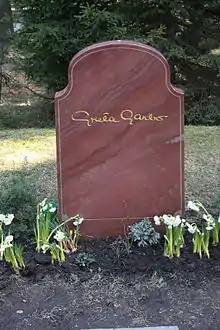 La tombe de Greta Garbo.