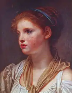 Jeune fille au ruban bleu (non daté), Rennes, musée des Beaux-Arts.