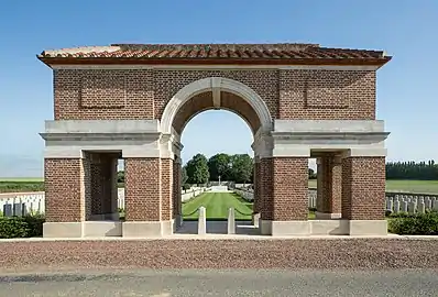 Le cimetière militaire britannique.