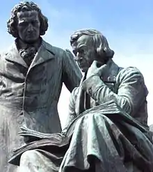 Les linguistes Wilhelm et Jacob Grimm.
