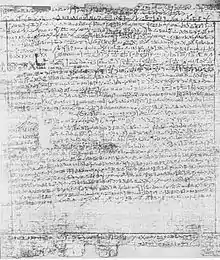 inscriptions sur papyrus