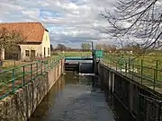 Embranchement de la Kleine Sprée depuis l'amont.