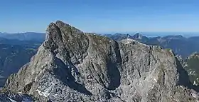 Vue de la face sud-est du Großes Häuselhorn à partir du Wagendrischelhorn.