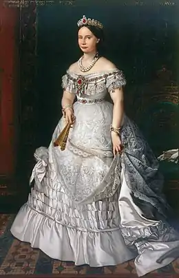 La grande-duchesse Sophie de Saxe-Weimar, château de Weimar (1870).