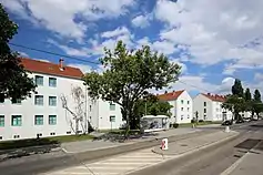 Complexe d'habitation Siemensstrasse 21–55, à Großjedlersdorf, Vienne-Floridsdorf (1950–1954).