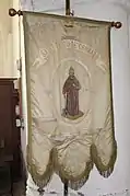 Bannière de Saint-Thiou dans l'église de Gronard (Aisne).