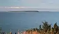 La Grosse Île au Marteau et, à droite à l'arrière plan, la Petite Île au Marteau
