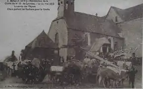 Bénédiction des pierres de la Grotte 1913.