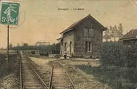 La gare vers 1909(carte postale).