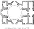 Plan de la cathédrale de Martvili-Tchkondidi