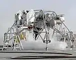 Tests au sol du moteur principal du LLRV no 1, photographie prise le 30 octobre 1964 au NASA Flight Research Center.