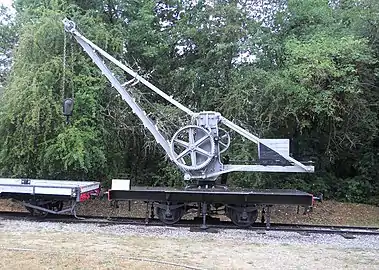 Wagon grue préservé en gare de Chirac Bellevue.