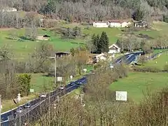 la RN 21 à Grun-Bordas, en Dordogne.