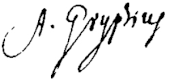 signature d'Andreas Gryphius