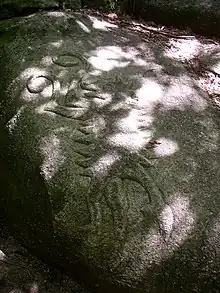 Monolithe gravé de la forêt de Chabrières (23)