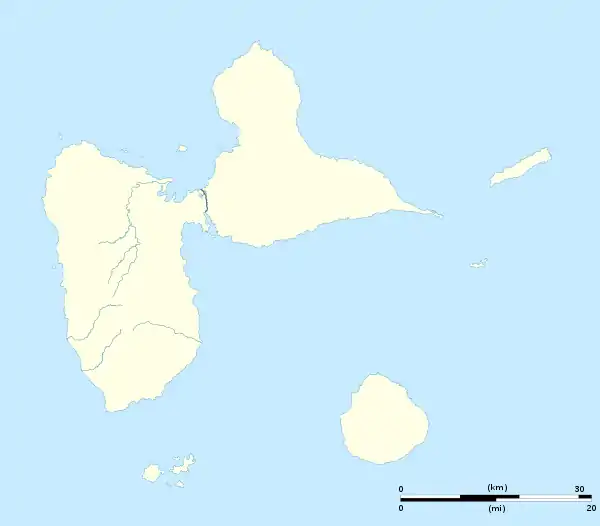 voir sur la carte de la Guadeloupe