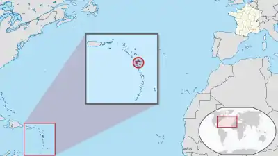 Carte situant la Guadeloupe en France