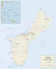 Carte de Guam.